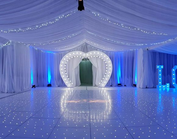 White LED Starlight Dancefloor Hire In Hertfordshire